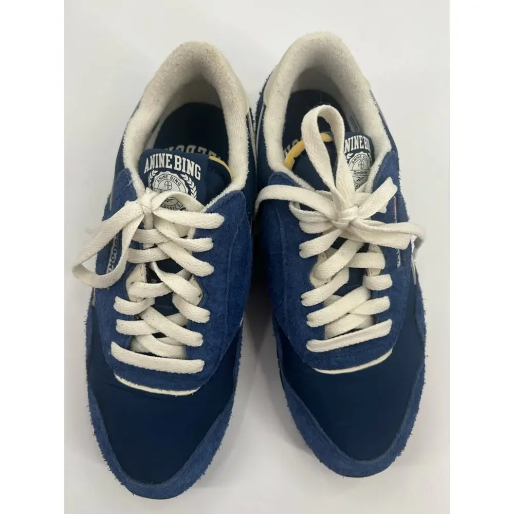 Anine Bing x Reebok Classic Nylon Shoes sneakers blue retro‎ sz 37.5 Men 6 W 7.5
